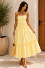 Tie Shoulder Maxi Dress (Multi-Colors) - Image 4