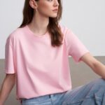 Women's Light Pink Short Sleeve T-Shirt (Multi-Colors)