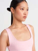 Polyamide Pink  Scoop Neck Tank Top - Image 3