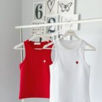 Heart Embroidered Cotton Tank Tops (Multiple Colors)