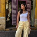 Line Yellow Wide Leg Cargo Trousers