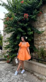 Puff Sleeve Mini Dress (Multi-Colors)