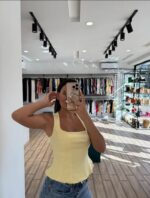 Sleeveless Square Neck Corset Top - Image 2