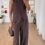 Sleeveless Vest and Pants Set