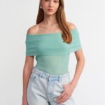 Off Shoulder Ribbed Top