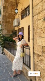 Floral Puff Sleeve Midi Dress (2 colors) - Image 2