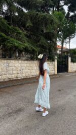 Floral Puff Sleeve Midi Dress (2 colors) - Image 4