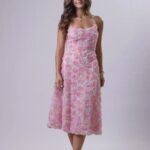 Floral 3D Midi Dress