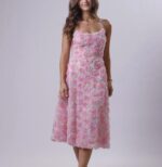 Floral 3D Midi Dress