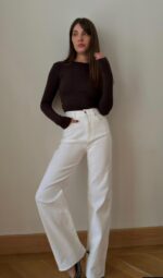 High Waisted Straight Leg Jeans