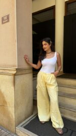 Line Yellow Wide Leg Cargo Trousers - Image 2