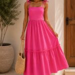 Tie Shoulder Maxi Dress (Multi-Colors)