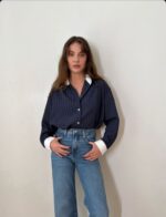 Pinstripe Oversized Shirt - Image 2