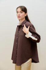 Pinstripe Oversized Shirt - Image 3