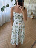 Palm Reverie Botanical Midi Dress - Image 2