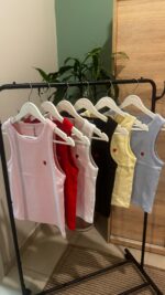 Heart Embroidered Cotton Tank Tops (Multiple Colors) - Image 4