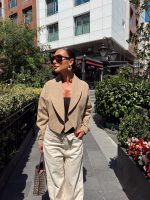 Belted Crop Camel Jacket