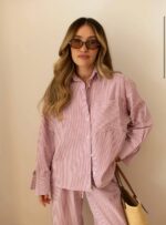 Striped Button-Up Set (Multi-Color) - Image 3