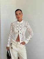 ZR Lace Detail Buttoned Jacket