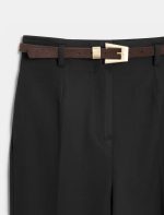 Mom Fit Trousers with velvet belt - Image 5