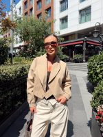 Belted Crop Camel Jacket - Image 2