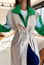 Trenchcoat with hoodie detail - Image 3