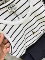 Club White Black Striped Tank Top - Image 3