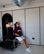 Adanola Burgundy Logo Hoodie - Image 2