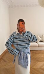 Blue Striped Polo