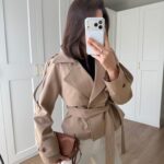 Camel Short TrenchCoat