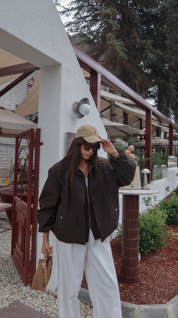 Check Bomber Jacket