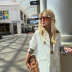 White Plaid Lined Casual Jacket