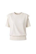 White Puff Sleeve Sweater - Image 2
