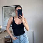 Black Polyamide Stretchy Bodysuit