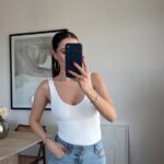 White Polyamide Stretchy Bodysuit