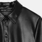 Black Mini Leather Dress - Image 3