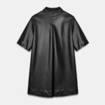 Black Mini Leather Dress - Image 2