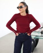 Round Neck Basic with Gold Buttons (Multi-colors) - Image 3
