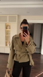 Khaki Short TrenchCoat