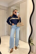 Wide Leg Tie-Hem Jeans - Image 4