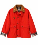 Velvet Collar Pocketed Zip-Up Jacket - Image 2