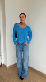 Wide Leg with Rhinestones Jeans - Image 2