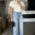 Wide Leg Tie-Hem Jeans
