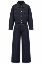 Blue Denim Shirt and Wide Leg Pants - Image 8